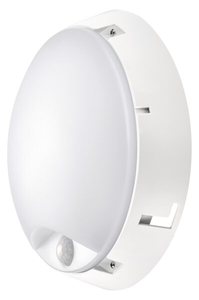 EMOS Bílé/černé LED stropní/nástěnné svítidlo s pohybovým čidlem Zuri 14W IP54 Barva světla: Teplá bílá ZM3131