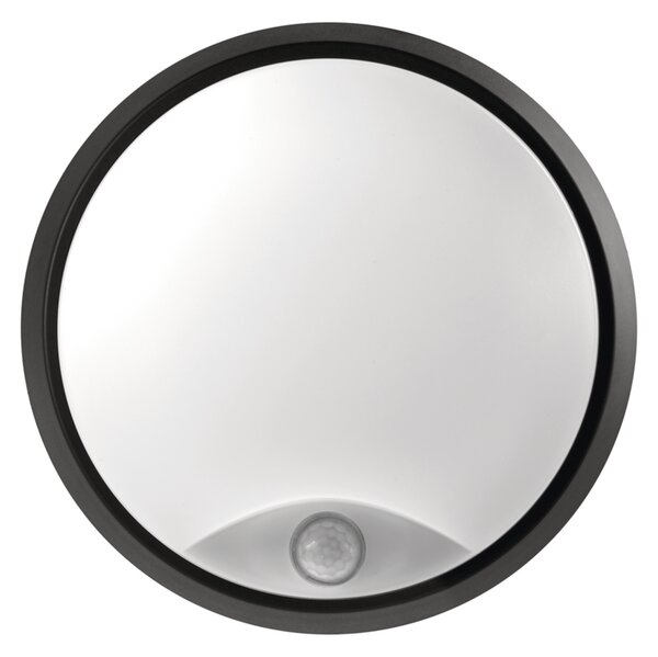 EMOS Bílé/černé LED stropní/nástěnné svítidlo s pohybovým čidlem Zuri 14W IP54 Barva světla: Teplá bílá ZM3131