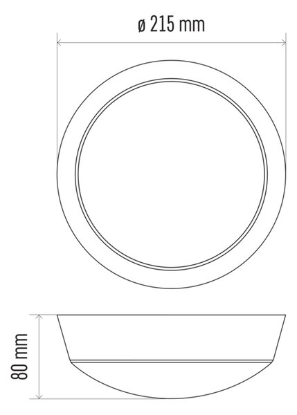 EMOS Bílé/černé LED stropní/nástěnné svítidlo Zuri 14W IP54 Barva světla: Teplá bílá ZM3130