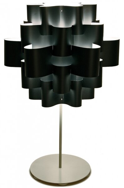 Quadrifoglio Group Sun, designová stolní lampička z černého textilu, 1x16W LED E27, výška 71cm