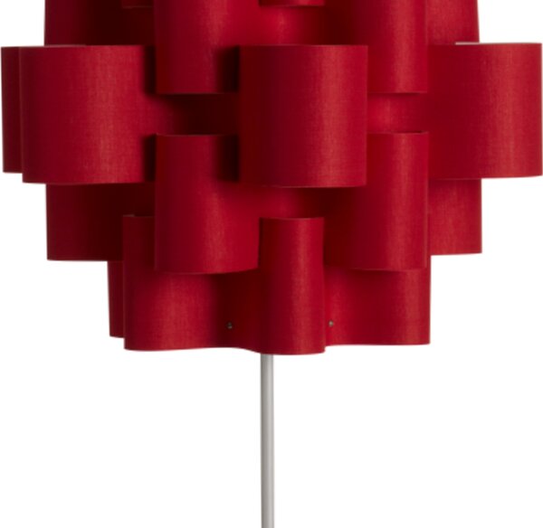 Quadrifoglio Group Sun, designová stolní lampička z červeného textilu, 1x16W LED E27, výška 71cm