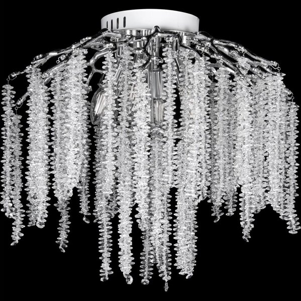 Přisazený lustr 6xE14/60W/230V + 3xLED/3W pr. 54 cm lesklý chrom