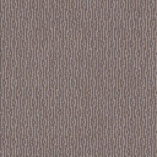 Geometrická vliesová tapeta na zeď, hnědá, imitace látky, 23205-5, Omega, AdaWall