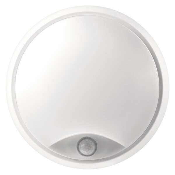 EMOS Bílé/černé LED stropní/nástěnné svítidlo s pohybovým čidlem Zuri 14W IP54 Barva světla: Teplá bílá ZM3131