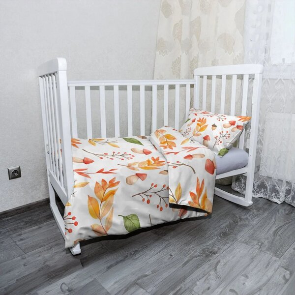 Sablio Dětské povlečení do postýlky Houbařská sezóna - 120x90 / 40x60