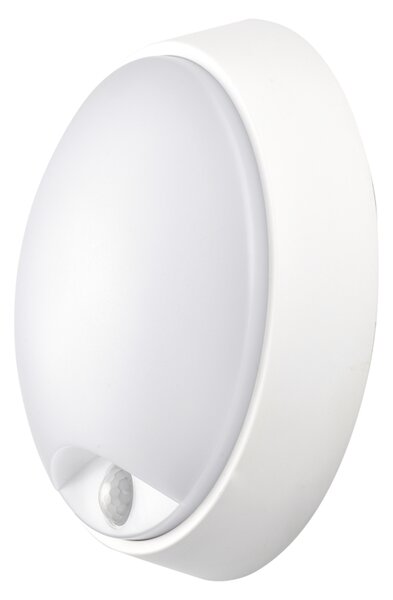 EMOS Bílé/černé LED stropní/nástěnné svítidlo s pohybovým čidlem Zuri 14W IP54 Barva světla: Teplá bílá ZM3131