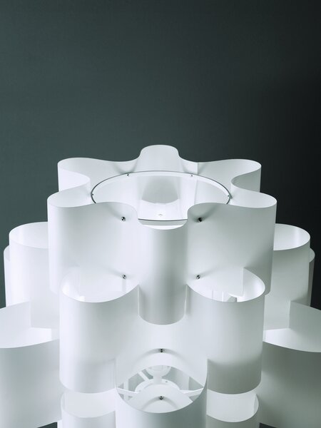 Quadrifoglio Group Sun, designová stolní lampička z bílého textilu, 1x16W LED E27, výška 71cm