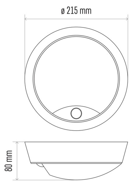 EMOS Bílé/černé LED stropní/nástěnné svítidlo s pohybovým čidlem Zuri 14W IP54 Barva světla: Teplá bílá ZM3131