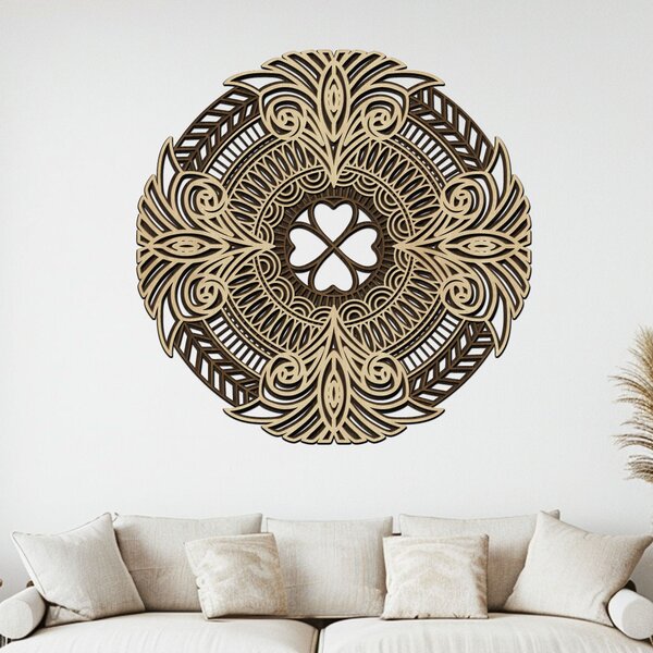 3 vrstvá mandala PRAMEN ŽIVOTA | Rozměry (cm): 40x40 | Zvolte barvu dekoru: Dub zlatý-Ořech-Wenge