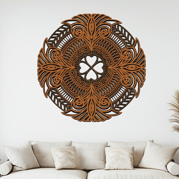 3 vrstvá mandala PRAMEN ŽIVOTA | Rozměry (cm): 40x40 | Zvolte barvu dekoru: Dub zlatý-Ořech-Wenge
