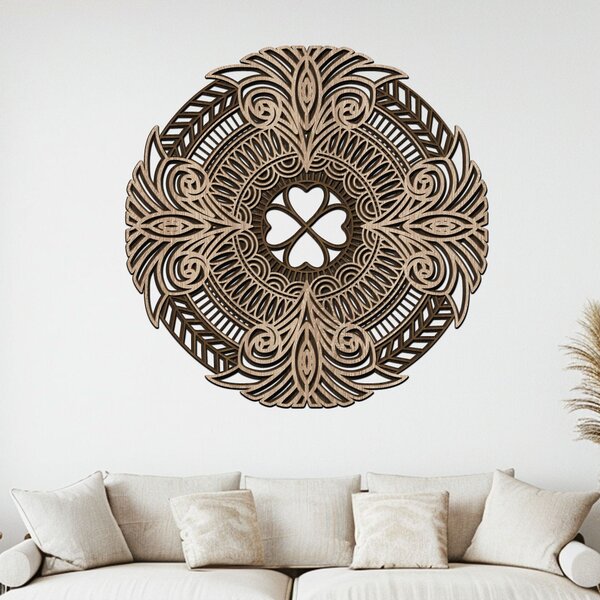 3 vrstvá mandala PRAMEN ŽIVOTA | Rozměry (cm): 40x40 | Zvolte barvu dekoru: Dub zlatý-Ořech-Wenge