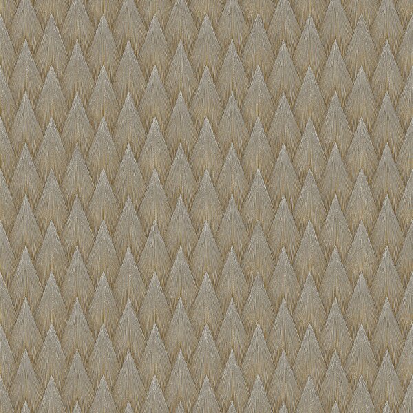 Geometrická vliesová tapeta na zeď, hnědo-zlatá, 23202-5, Omega, AdaWall