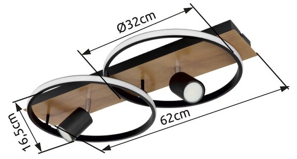 Globo GLB67309-36 LED přisazené stropní svítidlo DANNY | 36W integrovaný LED zdroj | 2020lm | 3000K