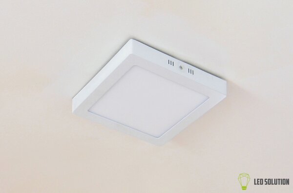 T-LED Bílý přisazený LED panel hranatý 170 x 170mm 12W Barva světla: Teplá bílá 10274