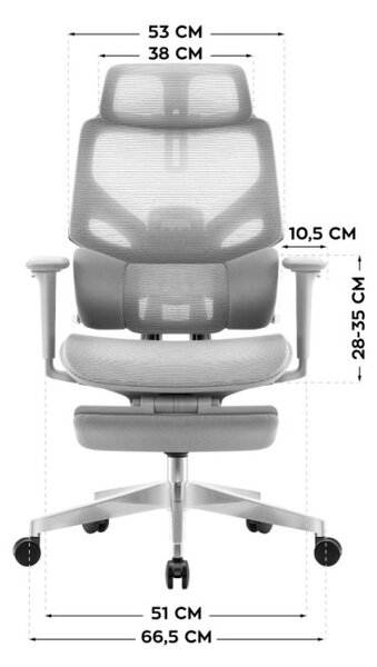 Kancelářská židle Expert 8.7 Grey Mesh