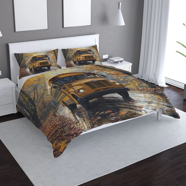 Sablio Povlečení Žlutý školní autobus - 140x200 / 90x70