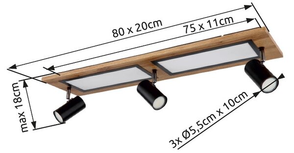 Globo GLB67306D1 LED přisazené stropní svítidlo ULLA | 24W integrovaný LED zdroj | 1500lm | 3000K