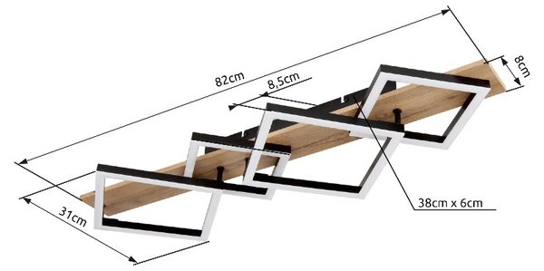 Globo GLB67294D3 LED přisazené stropní svítidlo BEATRIX | 30W integrovaný LED zdroj | 1700lm | 3000K
