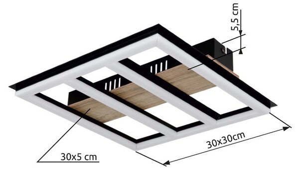 Globo GLB67291-18 LED přisazené stropní svítidlo FROOMY | 18W integrovaný LED zdroj | 1700lm | 3000K