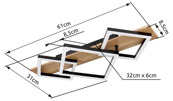 Globo GLB67294D2 LED přisazené stropní svítidlo BEATRIX | 24W integrovaný LED zdroj | 1400lm | 3000K