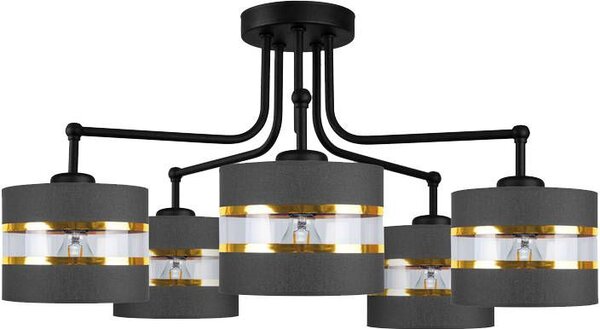 Candellux Andy stropní světlo 5x40 W černá-zlatá 35-06158