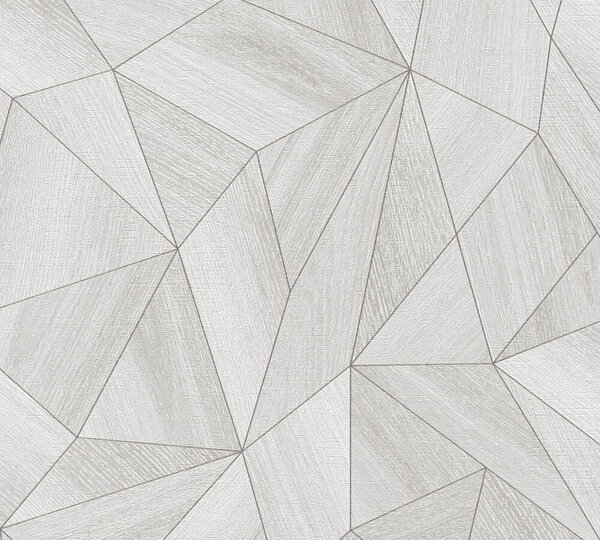 A.S. Création | Vliesová tapeta na zeď Daniel Hechter 36133-6 | 0,53 x 10,05 m | šedá, krémová, metalická