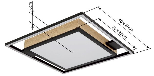 Globo GLB67283-40 LED přisazené stropní svítidlo JORRY | 40W integrovaný LED zdroj | 2300lm | 2700-6500K