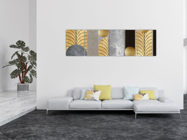 Obraz - Zlaté dekory (170x50 cm)
