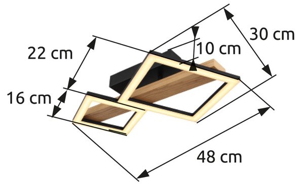 Globo GLB67288D LED přisazené stropní svítidlo DUSTIN | 19W integrovaný LED zdroj | 1150lm | 3000K