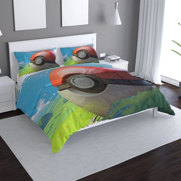 Sablio Povlečení Pokemon ball Krajina - 140x200 / 90x70