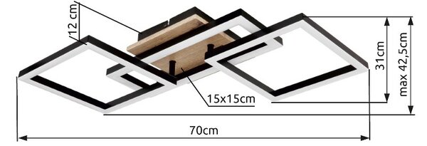 Globo GLB67284-24 LED přisazené stropní svítidlo BOSSY | 24W integrovaný LED zdroj | 1450lm | 3000K