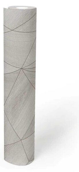 A.S. Création | Vliesová tapeta na zeď Daniel Hechter 36133-6 | 0,53 x 10,05 m | šedá, krémová, metalická