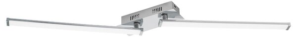 Stropní LED svítidlo LASANA 2 chrom, šířka 100 cm