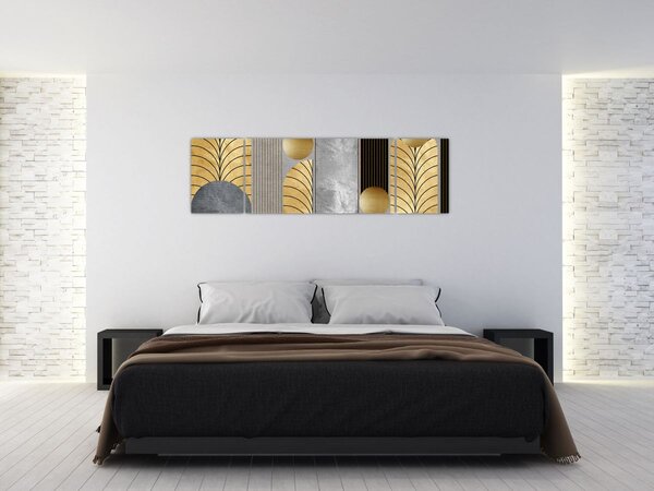 Obraz - Zlaté dekory (170x50 cm)