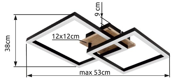 Globo GLB67284-18 LED přisazené stropní svítidlo BOSSY | 18W integrovaný LED zdroj | 1200lm | 3000K