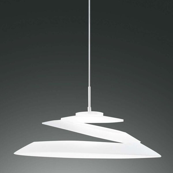 Fabas 3357-42-102 Aragon, závěsné svítidlo, 18W LED 2700K stmívatelné, bílá, prům. 53cm