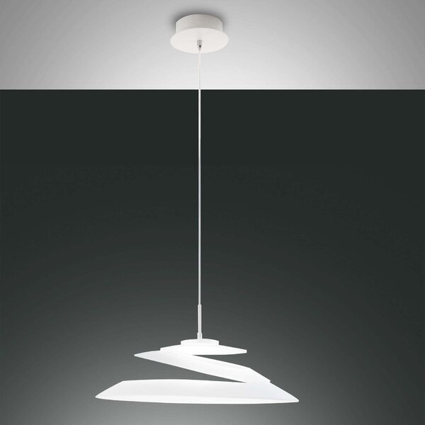 Fabas 3357-42-102 Aragon, závěsné svítidlo, 18W LED 2700K stmívatelné, bílá, prům. 53cm