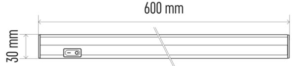 Podlinkové LED svítidlo LIGHT T5 bílá, šířka 60 cm