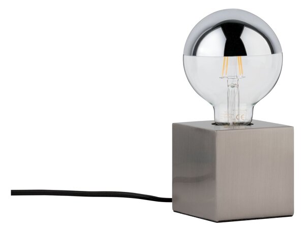 Paulmann 79730 Kura, stolní lampa z broušeného železa, 1x20W E27, výška 8,5cm