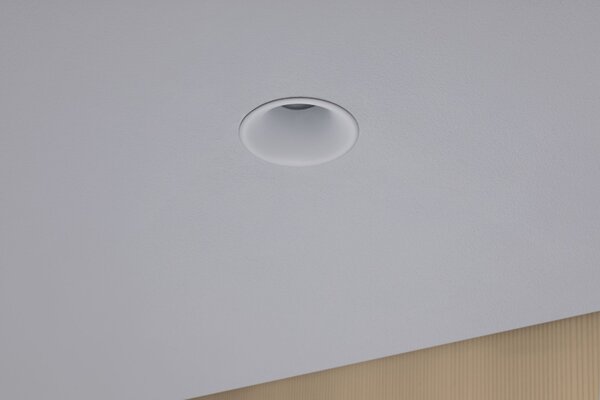 Paulmann 93416 LED Cymbal, bílá bodovka, 1x6,7W LED 2700K stmívatelná, prům. 7,7cm, IP44