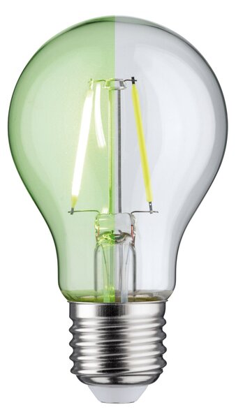 Paulmann 28724, LED žárovka se zeleným světlem, 1,1W LED E27, výška 10,6cm