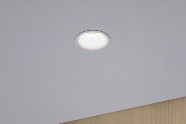 Paulmann 93416 LED Cymbal, bílá bodovka, 1x6,7W LED 2700K stmívatelná, prům. 7,7cm, IP44