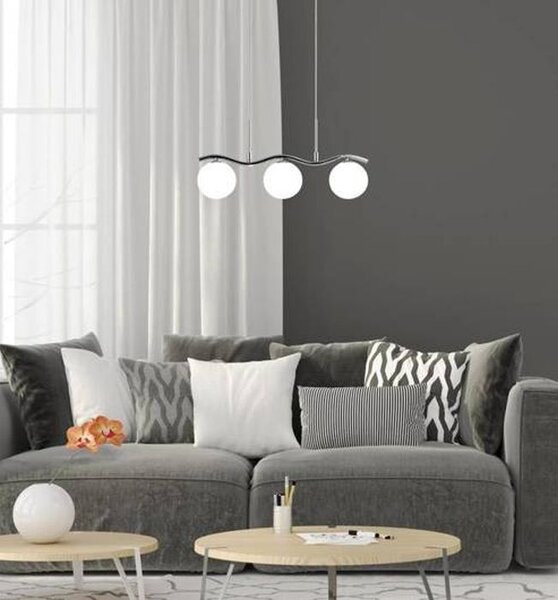Candellux Ramon závěsné svítidlo 3x4 W bílá-chrom 33-01405