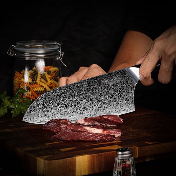 Sekáček z damaškové oceli SaKuRo G10 18 cm
