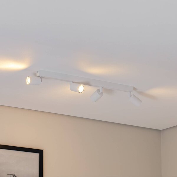 TK Lighting Stropní bodové světlo Top, bílé, 83 cm, 4-bodové, kov, GU10, stmívatelný, Bílá / opál, Obývací pokoj / jídelna, kov, Moderní