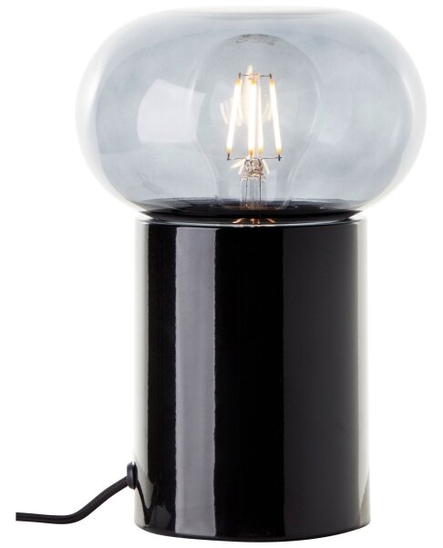 Brilliant - Stolní lampa KNUT 1xE27/25W/230V černá/čirá
