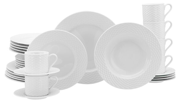 KOMBINOVANÁ SOUPRAVA, 30dílné, porcelán Creatable - Online Only nádobí, Online Only