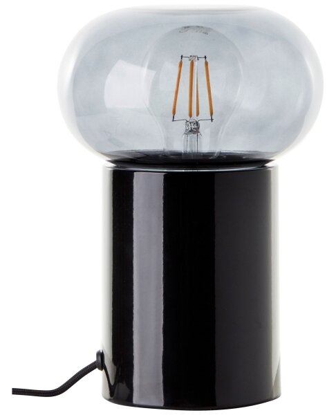 Brilliant - Stolní lampa KNUT 1xE27/25W/230V černá/čirá