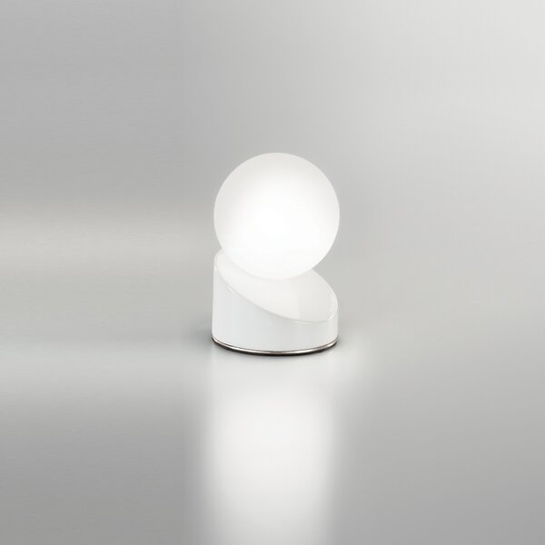Fabas 3360-30-102 Gravity, bílá dotyková stolní lampa LED 5W 3000K, průměr 10cm