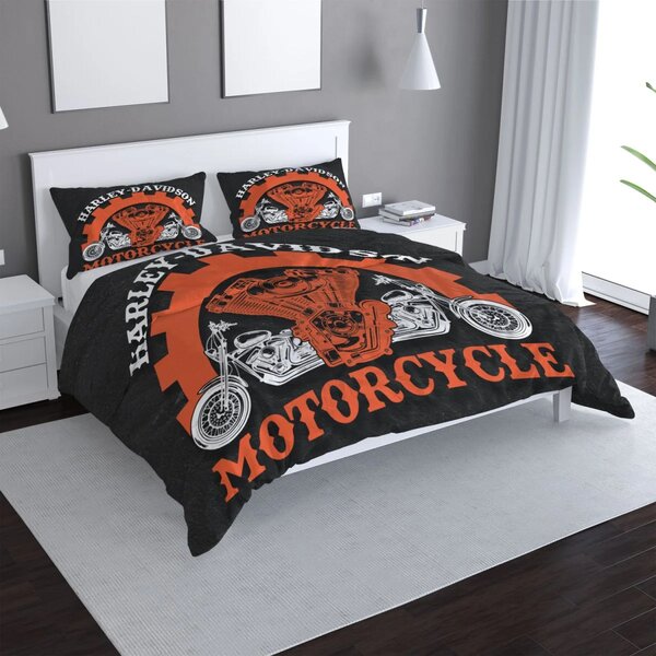 Sablio Povlečení Harley-Davidson motor Černé pozadí - 140x200 / 90x70